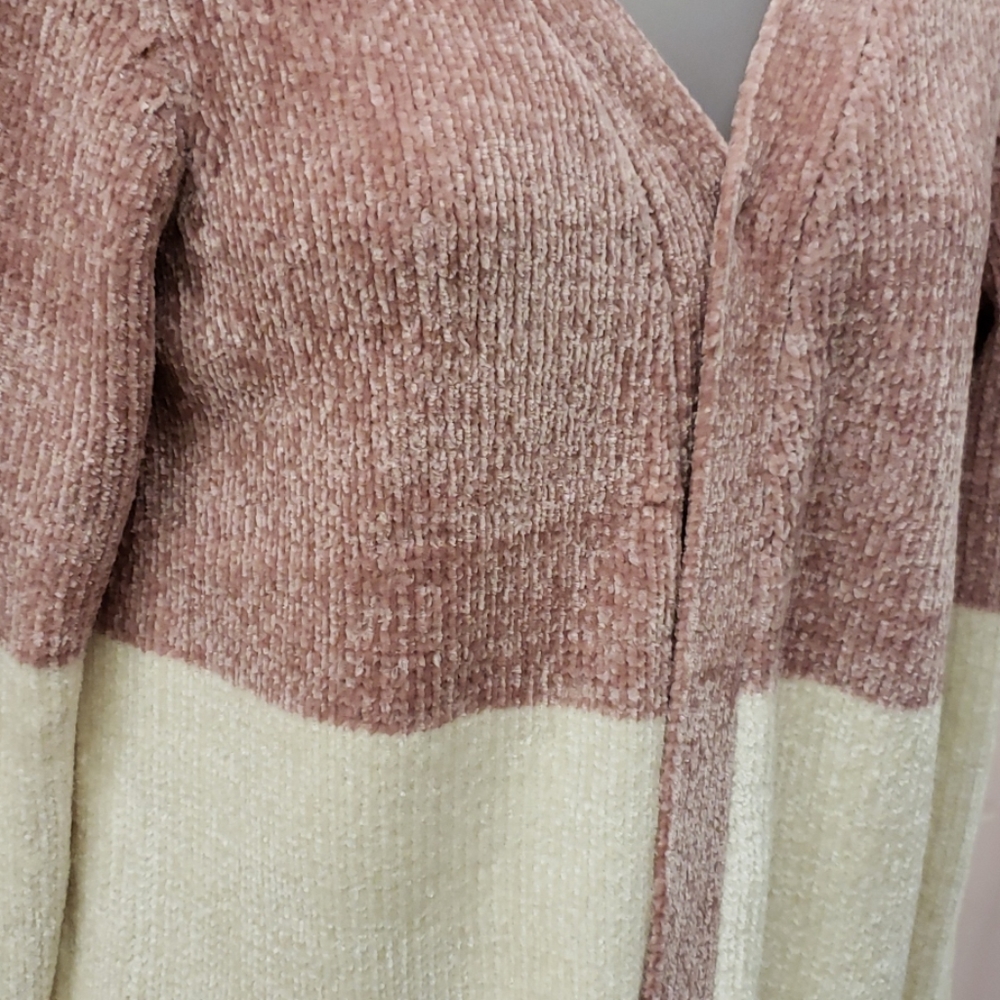 Long sleeve Color Block knit Cardigan - Picture 2 of 6